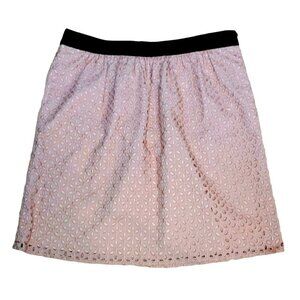 LOFT Dusty Rose Eyelet Tulip Mini Skirt